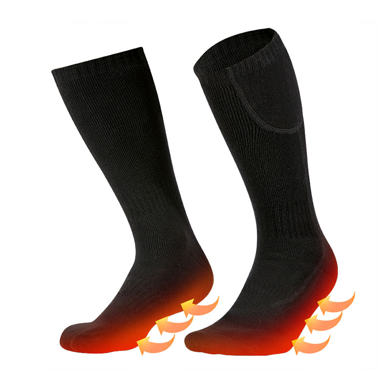 Fußwärmer Socken für Wintersport, wiederaufladbare Heizung Batteriebetriebene hitzige Socken